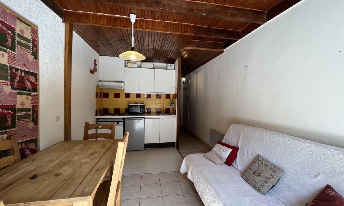 Pra Loup Apartment | 250m from shops, 1st floor, view mountain, balcony, tv, 35m², Pra Loup
