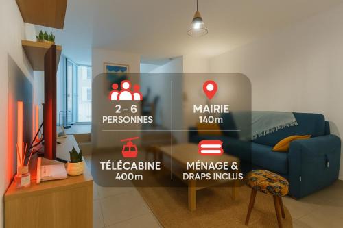 Cauterets Apartment | Appartement cosy hypercentre 400m de la télécabine 4-6 personnes - draps et ménage inclus