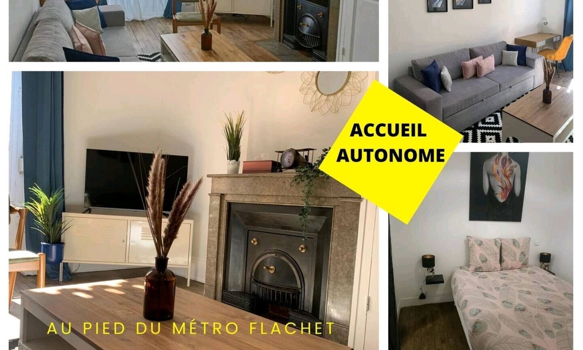 Cusset Apartment | Appartement Cozy T2 - Au Pied du Métro Flachet Villeurbanne