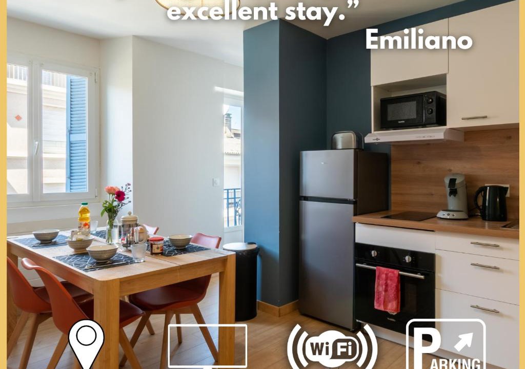 Lourdes Apartment | Côté Pyrénées - 9 min des Sanctuaires - Moderne & Équipé - Jusqu'à 4 couchages