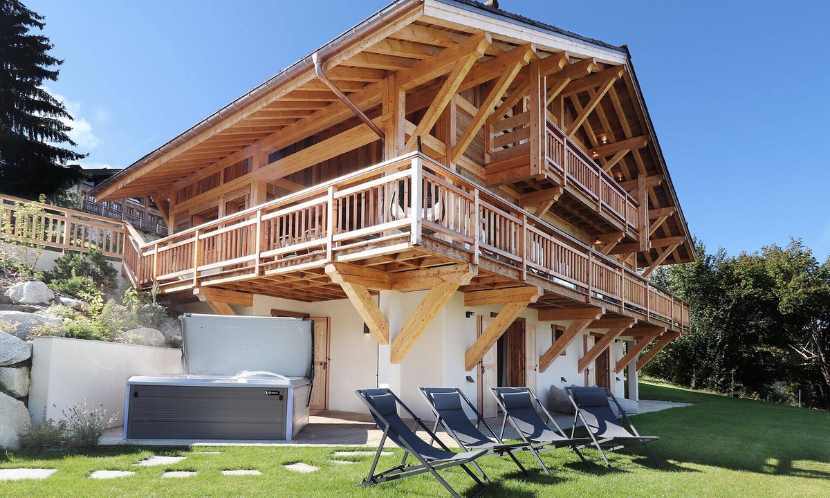 Saint-Gervais-les-Bains Ski Chalet | Chalet 12 pers Modern & Cozy - view of Mont-Blanc - jacuzzi & sauna
