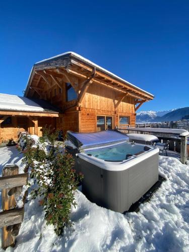 Combloux Apartment | Chalet vue Mont Blanc avec jacuzzi extérieur