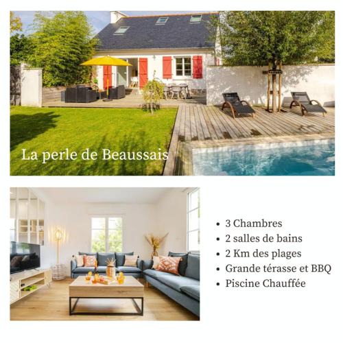 Ploubalay House | Charmante maison avec piscine chauffée - 2km des plages