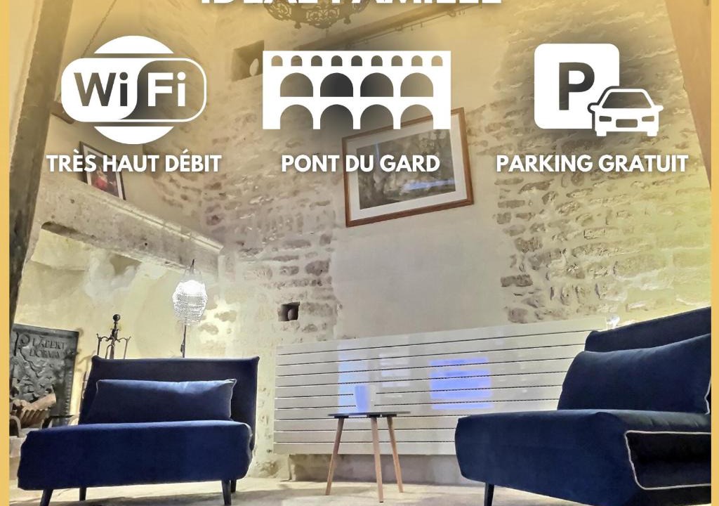 Remoulins Apartment | Chez Lydia - Loft cosy, départ canoë à pied, Proche Pont-du-Gard et Uzès