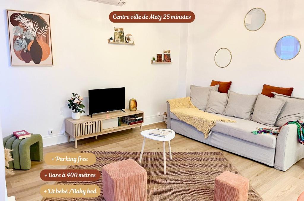 Pagny-sur-Morselle Apartment | Chic Nivoy Retreat, parking et gare à proximité