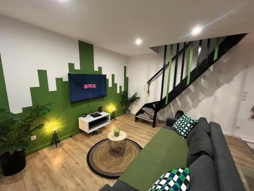 Moulins-les-Metz Apartment | Escale au jardin des rêves terrasse parking privée 8 personnes