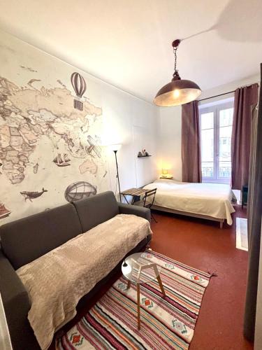 Riquier Bed & Breakfast | GARE 5 minutes GARIBALDI RÉPUBLIQUE chambre PRIVEE non FUMEUR pour voyageurs CALMES TRAM au pied de l'immeuble