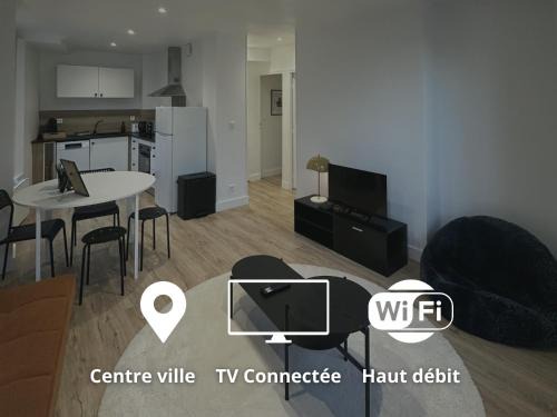 Chalons-en-Champagne Apartment | L'écrin orange, Wifi et parking gratuit