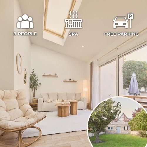 Reims Villa | Le Cliquot - Maison - Spa - Jardin - Parking Gratuit