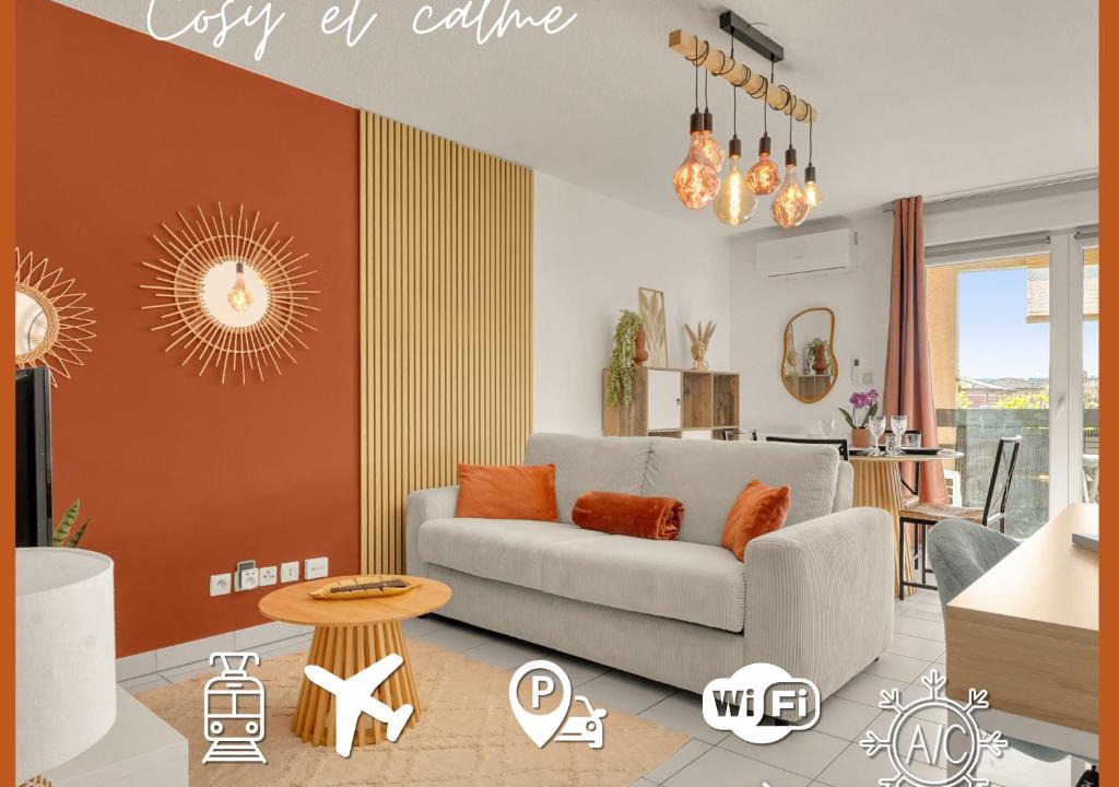 Blagnac Apartment | Le Montaigne-Clim-Parking Privé-Tramway-Airbus-MEETT
