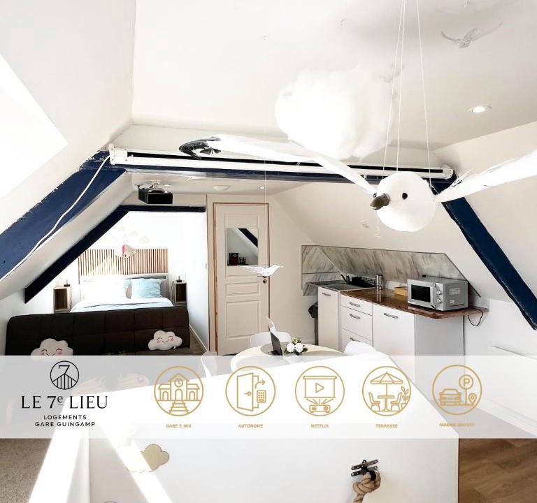 Ploumagoar Apartment | Le Nuage - Vidéoprojecteur - Terrasse - 5min Gare