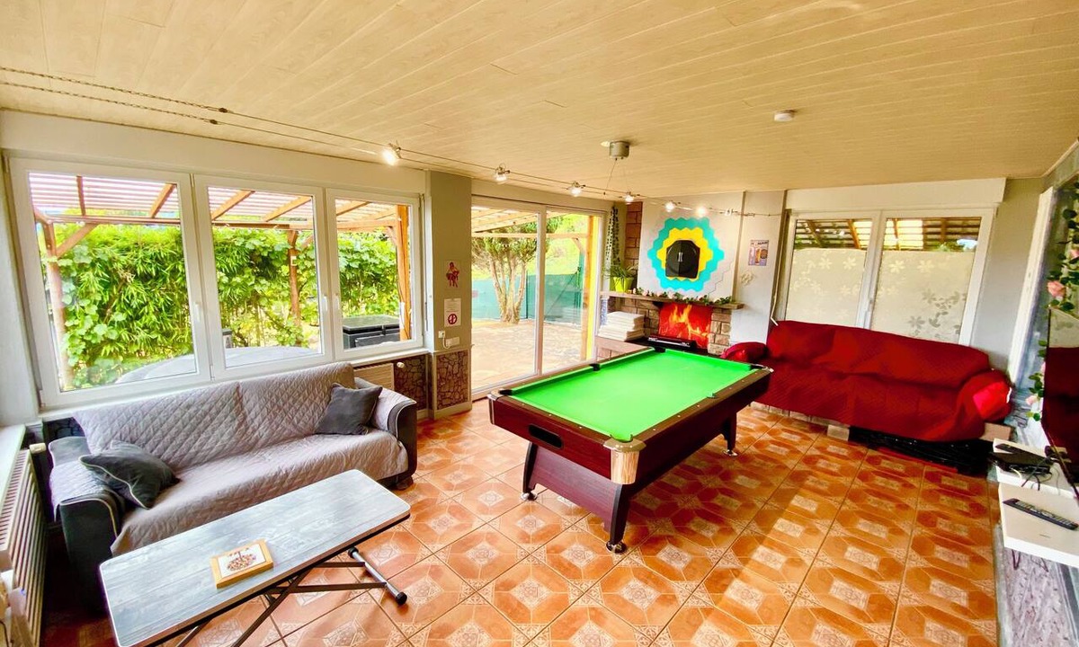 Saulxures Apartment | LeCLARA Vacation Rental in the Mountains: pool table, hot tub, sauna. pets welcome