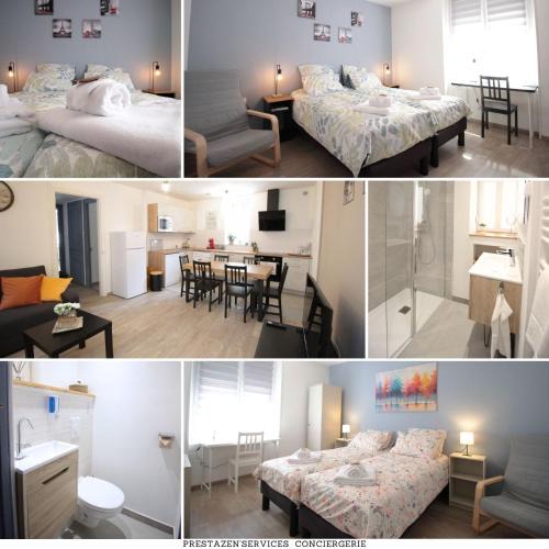 Thierville-sur-Meuse Apartment | Les loges de Véro - RDC - Entièrement climatisé - Parking privé - Garage vélo moto - Rénové en 2025 - Classé 3 étoiles - 5 couchages - 2 ch - 1 canapé conv - WIFI - Boulangerie, petite restauration et restaurant à prox - À 5 mn du centre de Verdun