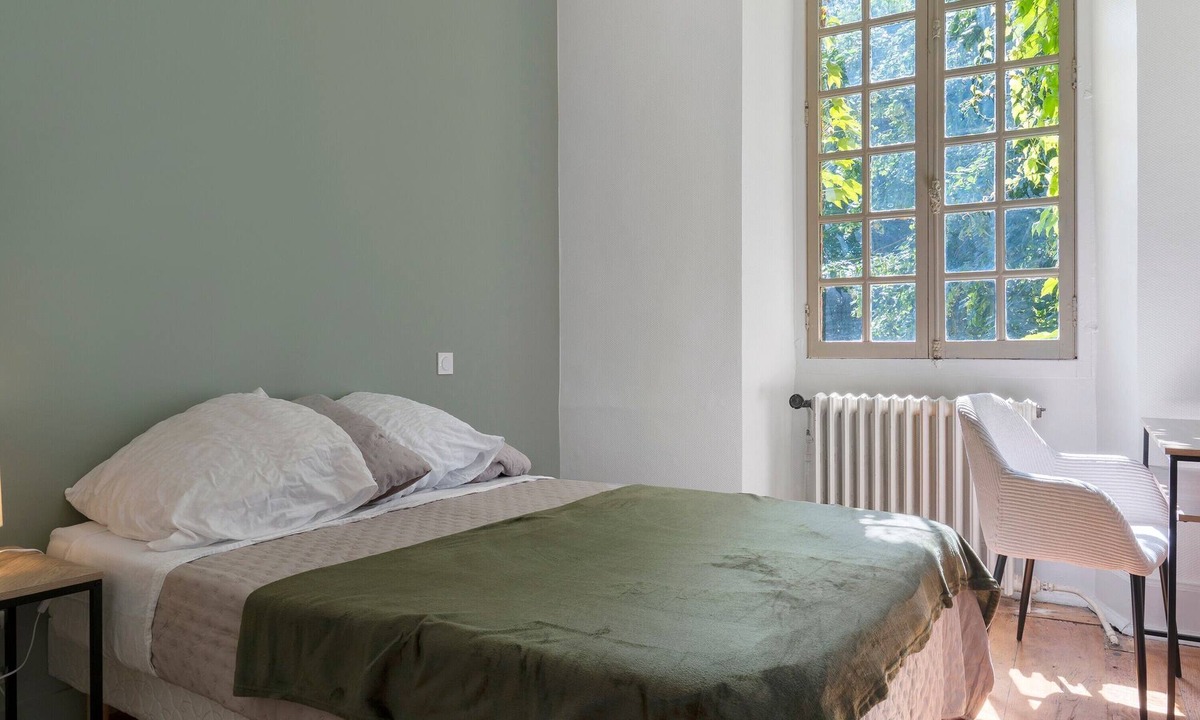 Vic-en-Bigorre Apartment | Room "Room 4" with Shared Terrace, Communal Garden and Wi-Fi