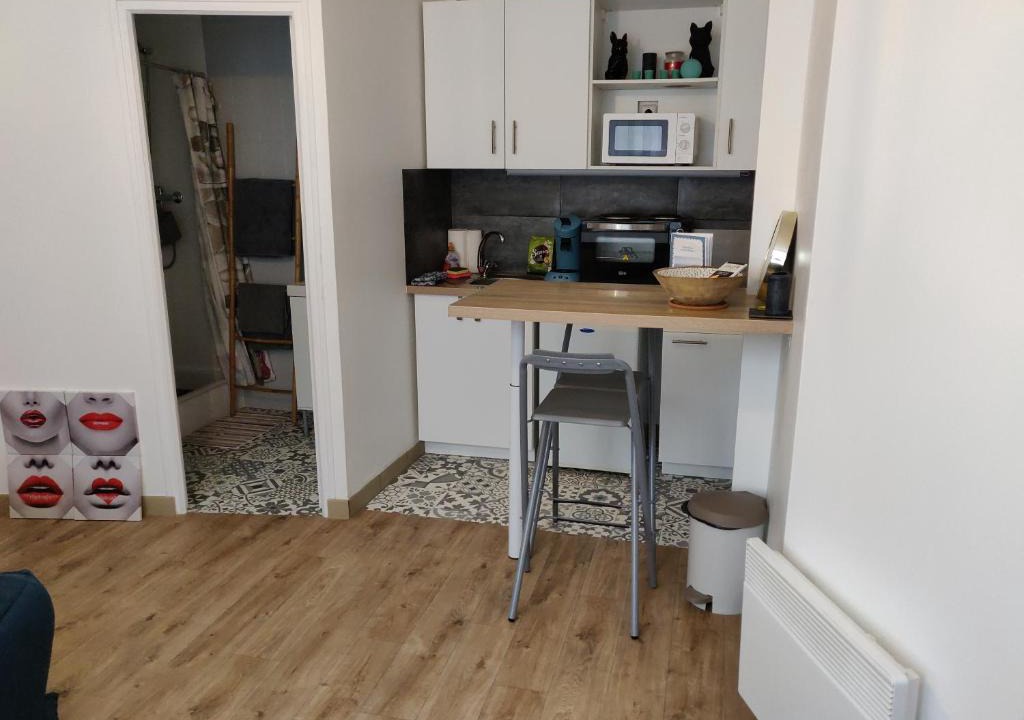 Saint-Brieuc Apartment | Studio cosy - proche gare & centre-ville - stationnement - cour intérieure table & chaises