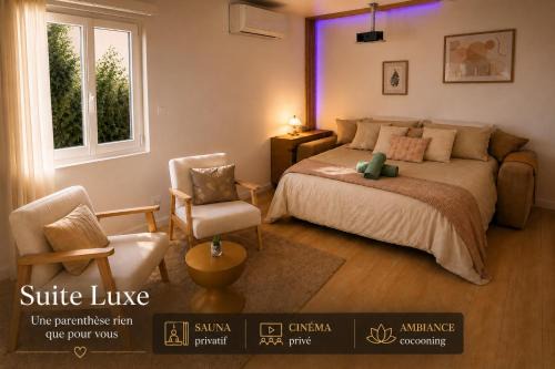 Paroisse Saint-Augustin-de-Chaux Apartment | Suite Luxe et nature avec sauna & cinéma privés proximité forêt