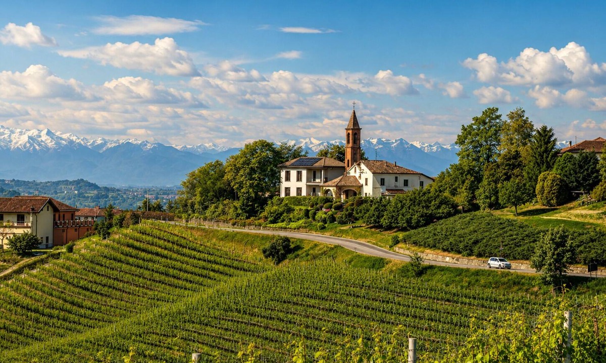 Monforte d'Alba Apartment | Villa Irene Langhe – School House Ground Floor, View of the Monforte and Novello Vineyards