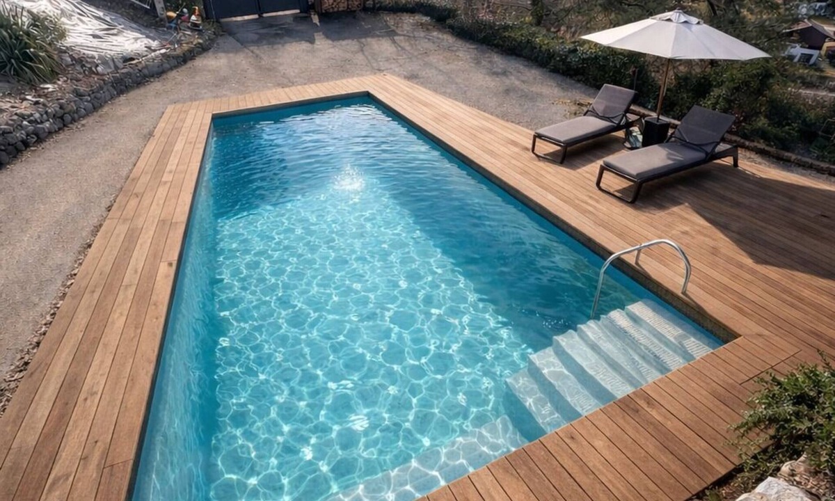 Rovagny Villa | Villa pool jacuzzi breathtaking view of Lake Annecy
