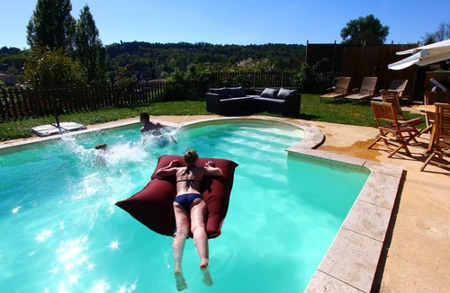 Sarlat-la-Caneda Historic Center House | Air-conditioned house, south view private heated swimming pool 15 m.