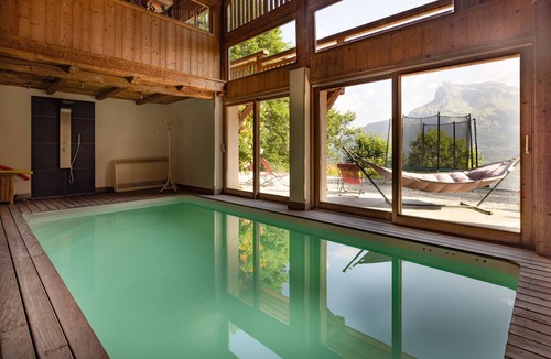 Saint-Gervais-les-Bains Apartment | Apartment "Ferme de Faustine 1 - Pool" with Mountain Views, Shared Pool, and Wi-Fi