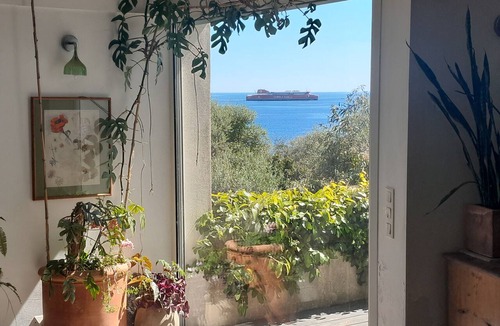 Figarella House | Architect-designed villa with panoramic ocean views of Cap Corse - (200m from the beach)