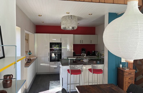 Locquenole House | Architect-designed family home with a large garden and a glimpse of the sea over Morlaix Bay