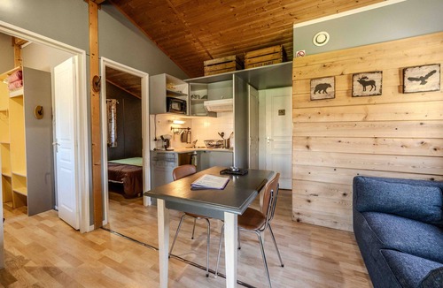 Roquefeuil Ski Chalet | Chalet 'Montana 5 4 Pers' with Mountain View, Shared Pool and Wi-Fi