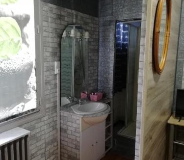 Lourdes House | Chambre avec douche