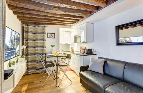 Saint-Gervais Apartment | Chic Marais Retreat | Steps to Cafes & Notre Dame