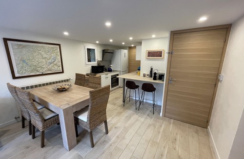 Duingt Apartment | Cozy home on Lake Annecy - walking distance to the beach, private garden, wood-burning stove & mountains