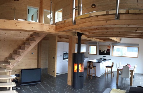 Langatte House | Exclusive feel-good house with fireplace, sauna, large terrace near the swimming lake