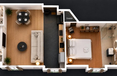 Guingamp Apartment | Hôtel Lefort - Le Cocon Harmonieux - proche gare et centre