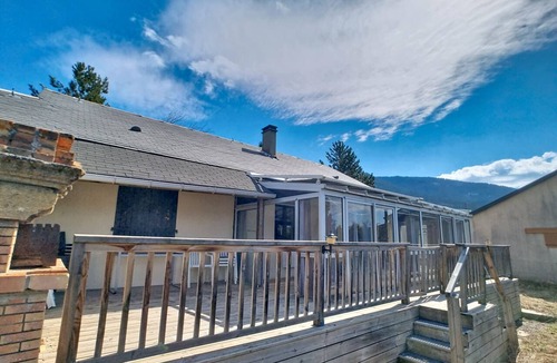 Real House | House in Formigueres Real with a sunroom, game room, and a terrace with a fire pit