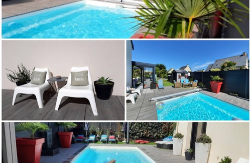 Pleurtuit House | House with heated pool close to the beaches of Dinard, Saint-Malo and Dinan.