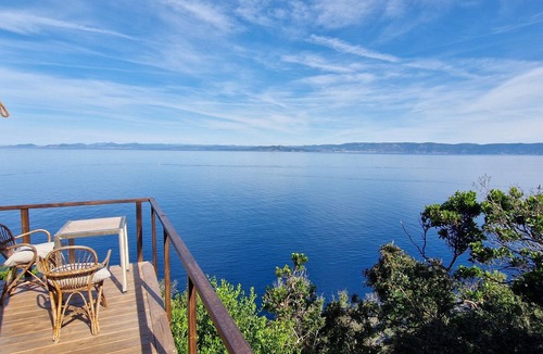 Ile du Levant House | La Caouanne Lodges: Panoramic sea view at the Île du Levant naturist resort
