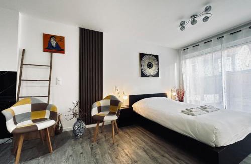 Reims Apartment | La détente marocaine studio jacuzzi et terrasse