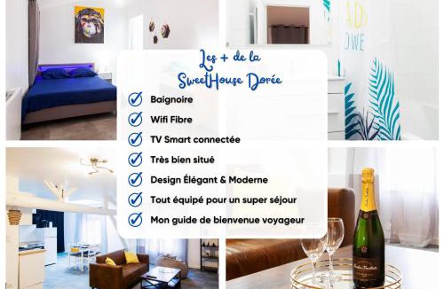 Vitry-le-Francois Apartment | La Sweet House Dorée Centre Ville Wifi Tout confort