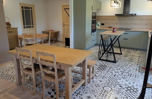 Mieussy Apartment | Large T4 garden apartment in a renovated farmhouse in a peaceful village.