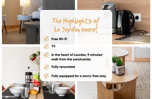 Lourdes Apartment | Le Jardin Secret - 9 min sanctuaires - Rénové & équipé - Calme sur Cour - 4 couchages