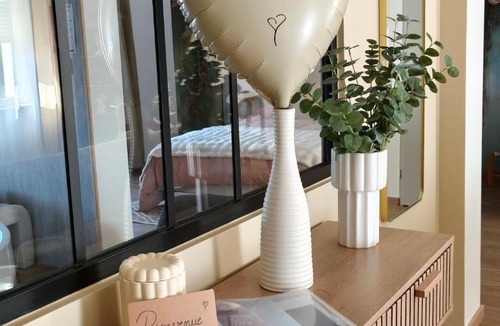 Saint-Eulien Apartment | Le Nid Poudré - Suite romantique baignoire îlot