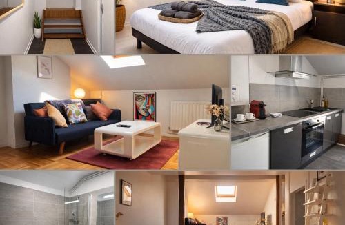 Poincare - Foch - Anatole France - Croix de Bourgogne Apartment | Le Perchoir de Picasso Nancy Gare Cosy sous les toits 3 Pers