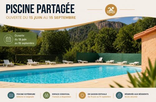 Digne-les-Bains Apartment | "Le refuge du Vallon" - Piscine partagée - Balcon - Clim