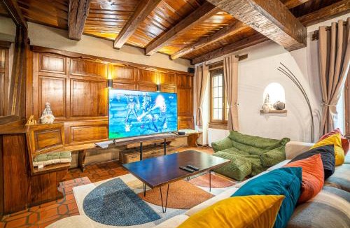 Kintzheim Villa | Maison de Groupe - Salle de Jeux, Cuisine, salle à manger et Salon ouverts