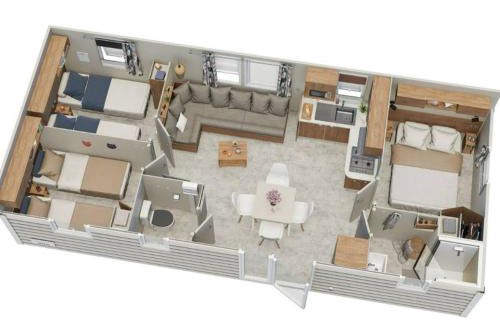 Larzicourt Other | Mobil home avec climatisation - 6 pers. - API-1-52-2581
