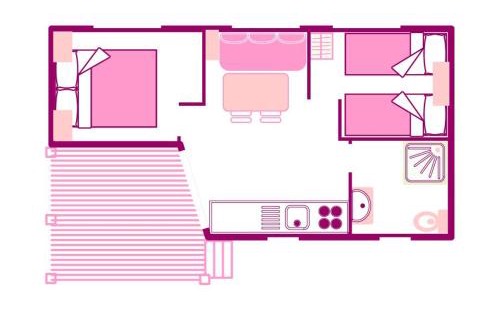 Roquebilliere Apartment | Mobil-Home Confort 4pers. Mercantour