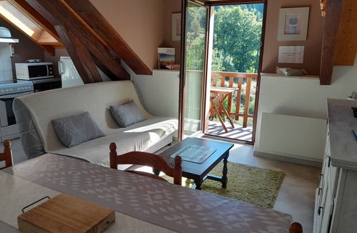 La Bresse Apartment | Mountain view. Sleeps 4. Calm. Private parking. Shaded. Close to hiking trails.