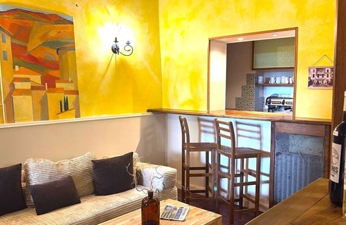 Digne-les-Bains Hotel | Pet-Friendly Double Room in 17th-C. Convent | Enclosed Shared Garden Courtyard
