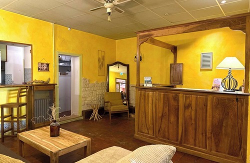 Digne-les-Bains Hotel | Pet-Friendly Double Room in 17th-C. Convent | Enclosed Shared Garden Courtyard