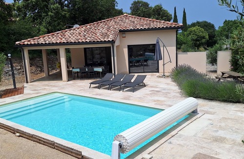 Barjac Villa | Recent villa with air conditioning and private pool on the heights of Barjac