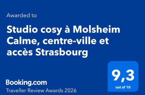 Molsheim Apartment | Studio cosy à Molsheim Calme, centre-ville et accès Strasbourg